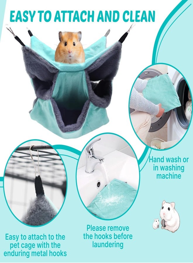 LYART Sugar Glider Pouch Hammock Bed Bedding, Sugar Glider Cage Accessories Toys for Rat, 3-Layer Hammock Make Pet Cages More Three-Dimensional (5.Purple) - Image 5